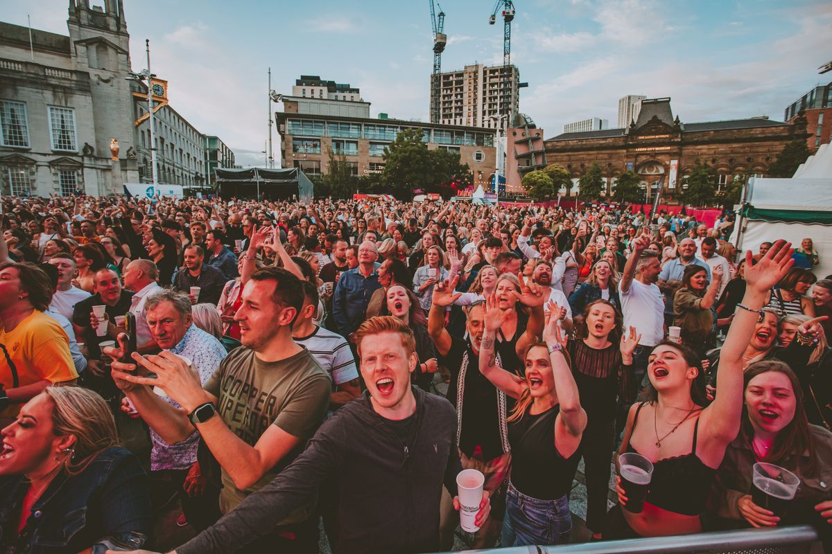 Crowd at Millennium Square enjoying an event