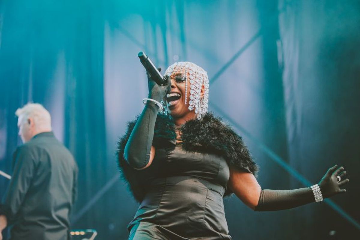 Janice Robinson performing on stage