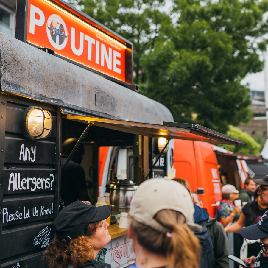 Spuds & Bros trailer at an event on Millennium Square