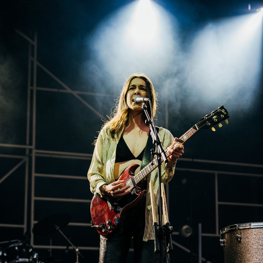 Haim on stage at Millennium Square