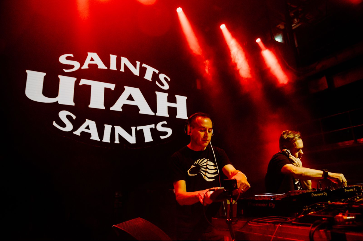 Utah Saints playing on stage