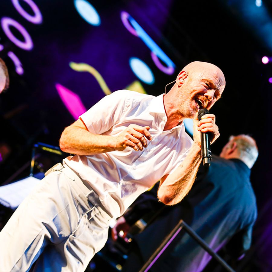 Jimmy Somerville performing at 80s classical on the square